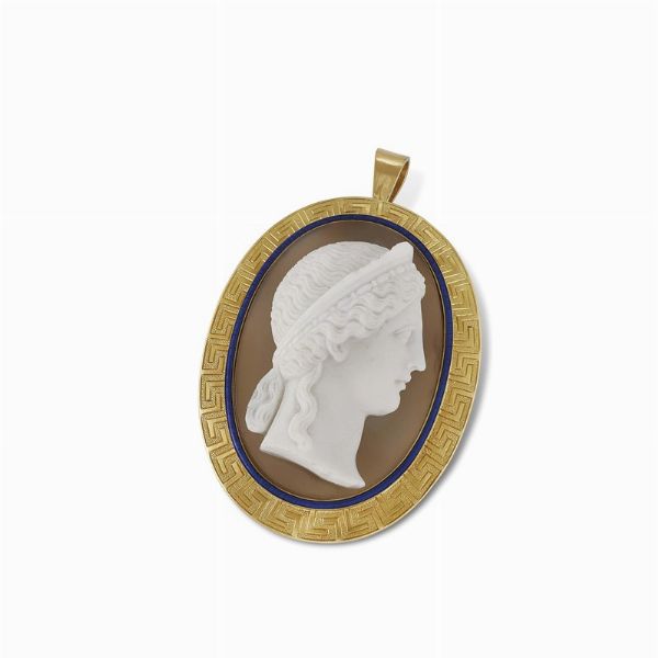 SPILLA/PENDENTE CON CAMMEO  - Asta Gioielli - Associazione Nazionale - Case d'Asta italiane