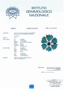 CARTIER : CARTIER PARIS SPILLA A FORMA DI FIORE  - Asta Gioielli - Associazione Nazionale - Case d'Asta italiane