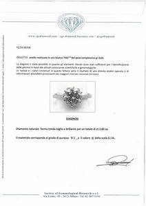 ANELLO SOLITARIO  - Asta Gioielli - Associazione Nazionale - Case d'Asta italiane