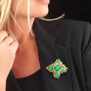 VAN CLEEF & ARPELS SPILLA FLOREALE  - Asta Gioielli - Associazione Nazionale - Case d'Asta italiane