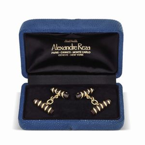 REZA PAIO DI GEMELLI A SPIRALE  - Asta Gioielli - Associazione Nazionale - Case d'Asta italiane