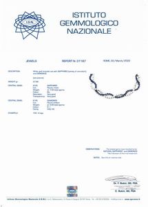 BRACCIALE CON ZAFFIRI E DIAMANTI  - Asta Gioielli - Associazione Nazionale - Case d'Asta italiane