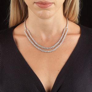COLLANA A DOPPIO FILO DI DIAMANTI  - Asta Gioielli - Associazione Nazionale - Case d'Asta italiane