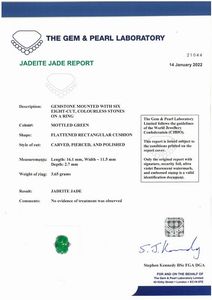 ANELLO CON GIADEITE E DIAMANTI  - Asta Gioielli - Associazione Nazionale - Case d'Asta italiane