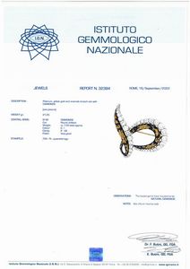 SPILLA A FIOCCO CON DIAMANTI  - Asta Gioielli - Associazione Nazionale - Case d'Asta italiane