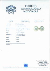 COPPIA DI PERLE NATURALI  - Asta Gioielli - Associazione Nazionale - Case d'Asta italiane