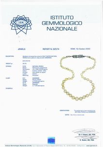 COLLANA DI PERLE NATURALI  - Asta Gioielli - Associazione Nazionale - Case d'Asta italiane