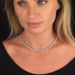 MASSONI COLLANA TENNIS CON DIAMANTI  - Asta Gioielli - Associazione Nazionale - Case d'Asta italiane