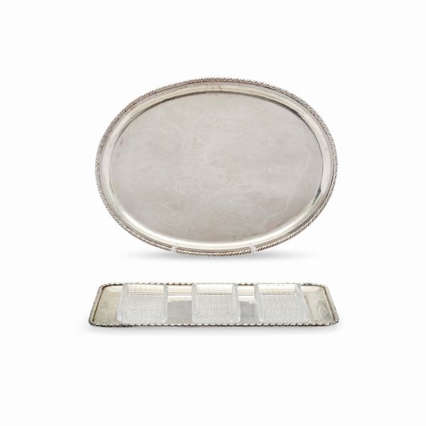 Due vassoi in argento, XX secolo  - Asta Gioielli - Associazione Nazionale - Case d'Asta italiane