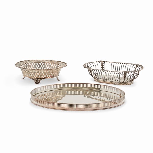 Tre oggetti placcati in argento, Italia, XX secolo  - Asta Gioielli - Associazione Nazionale - Case d'Asta italiane