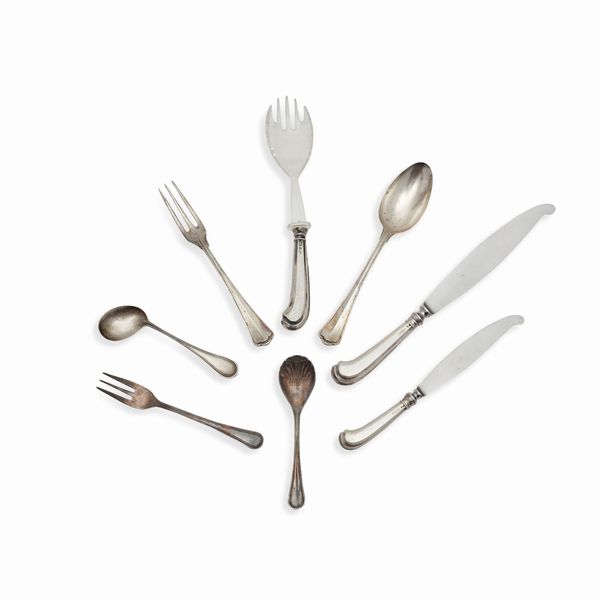 Servizio di posate in argento, Italia, XX secolo  - Asta Gioielli - Associazione Nazionale - Case d'Asta italiane