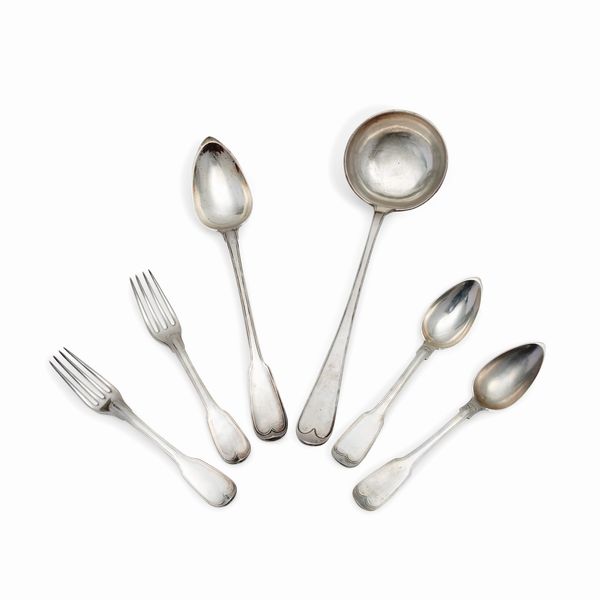 Servizio di posate in argento  - Asta Gioielli - Associazione Nazionale - Case d'Asta italiane