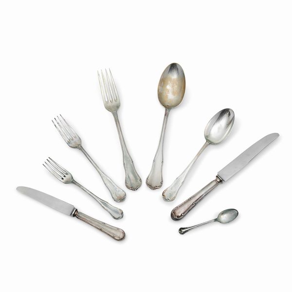 Servizio di posate in argento, Italia XX secolo  - Asta Gioielli - Associazione Nazionale - Case d'Asta italiane