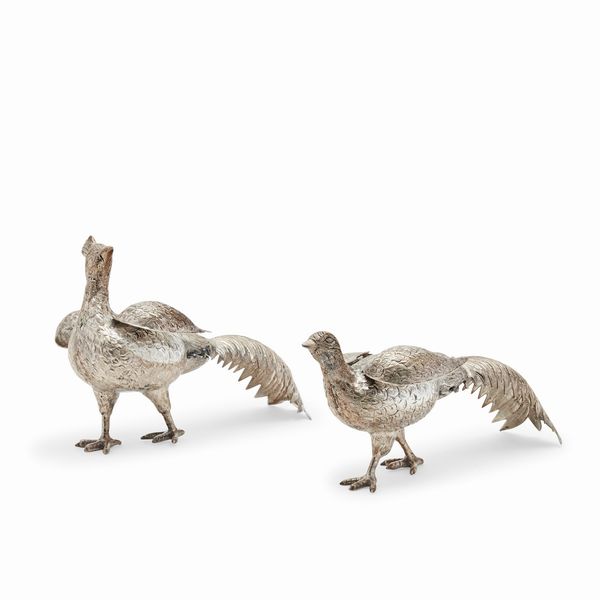 Due soprammobili in argento 925, Italia, XX secolo  - Asta Gioielli - Associazione Nazionale - Case d'Asta italiane