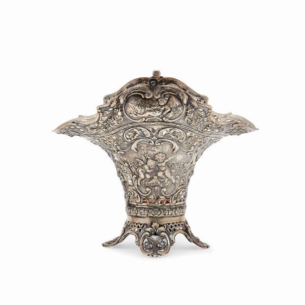 Cestino in argento, XX secolo  - Asta Gioielli - Associazione Nazionale - Case d'Asta italiane