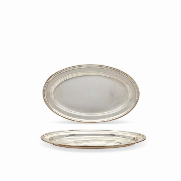 Due vassoi in argento, Torino, XIX secolo  - Asta Gioielli - Associazione Nazionale - Case d'Asta italiane