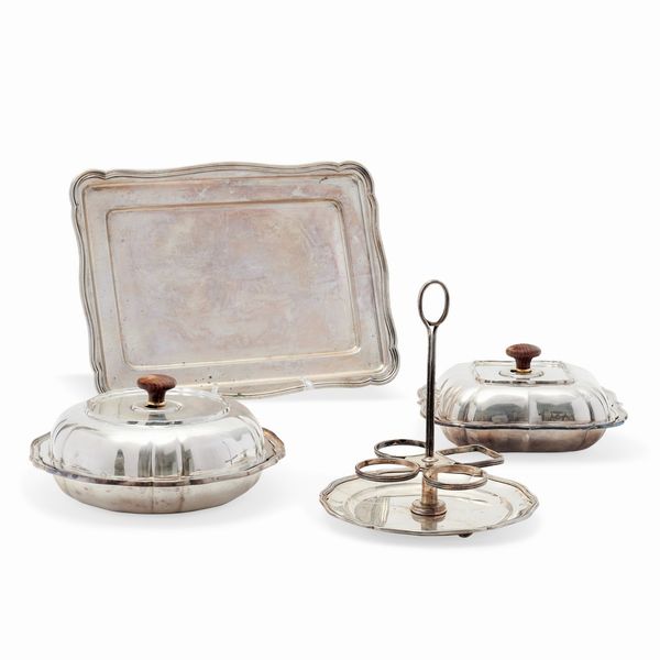 Quattro oggetti in argento, Italia, XX secolo  - Asta Gioielli - Associazione Nazionale - Case d'Asta italiane
