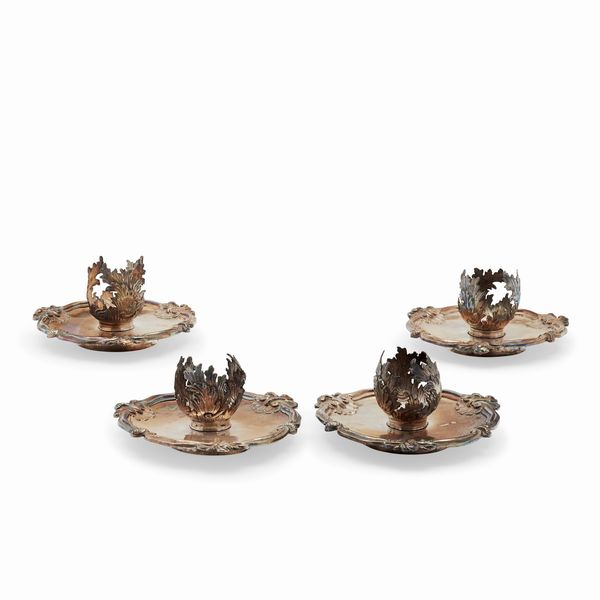 Quattro trambleuse in argento, Genova, XVIII secolo  - Asta Gioielli - Associazione Nazionale - Case d'Asta italiane