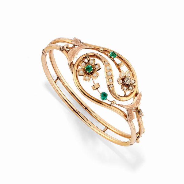 Bracciale in oro rosso 18K, fine XIX secolo  - Asta Gioielli - Associazione Nazionale - Case d'Asta italiane