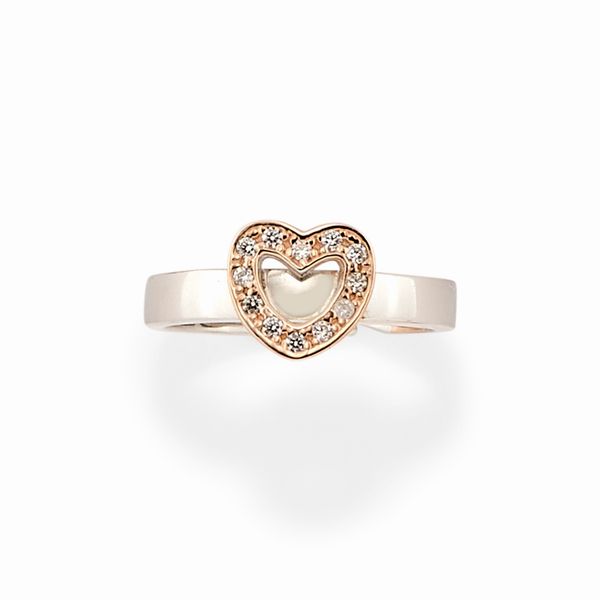 Cinque gioielli in oro bianco e rosa 18k, diamanti e cammeo  - Asta Gioielli - Associazione Nazionale - Case d'Asta italiane