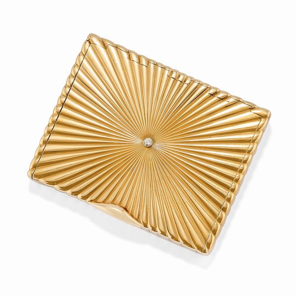 Van Cleef & Arpels : Portacipria in oro giallo 14k e diamanti  - Asta Gioielli - Associazione Nazionale - Case d'Asta italiane