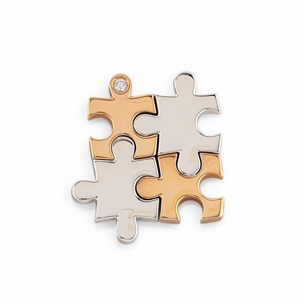 Sei gioielli in oro bicolore 18k e diamanti  - Asta Gioielli - Associazione Nazionale - Case d'Asta italiane