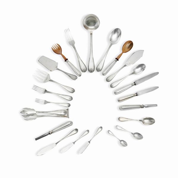 Servizio di posate in argento, Palermo, XX secolo  - Asta Gioielli - Associazione Nazionale - Case d'Asta italiane