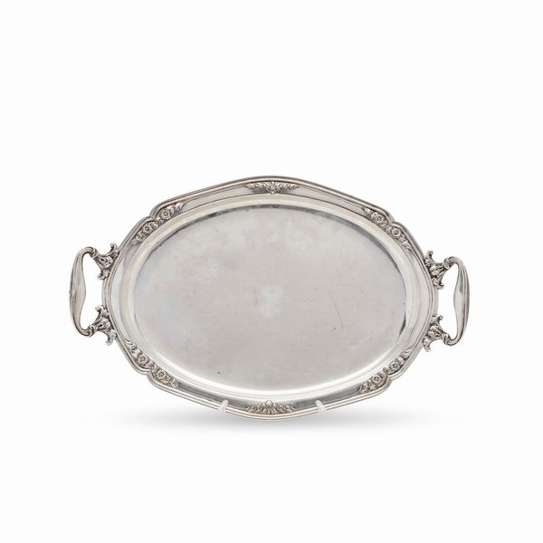 Vassoio in argento, Italia, XX secolo  - Asta Gioielli - Associazione Nazionale - Case d'Asta italiane