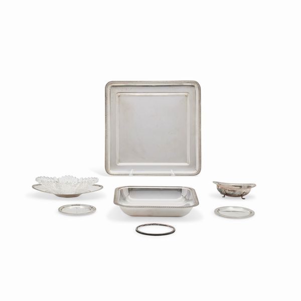 Sei oggetti in argento, Italia, XX secolo  - Asta Gioielli - Associazione Nazionale - Case d'Asta italiane