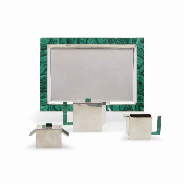 Servizio da t in argento e malachite, 1970 circa  - Asta Gioielli - Associazione Nazionale - Case d'Asta italiane
