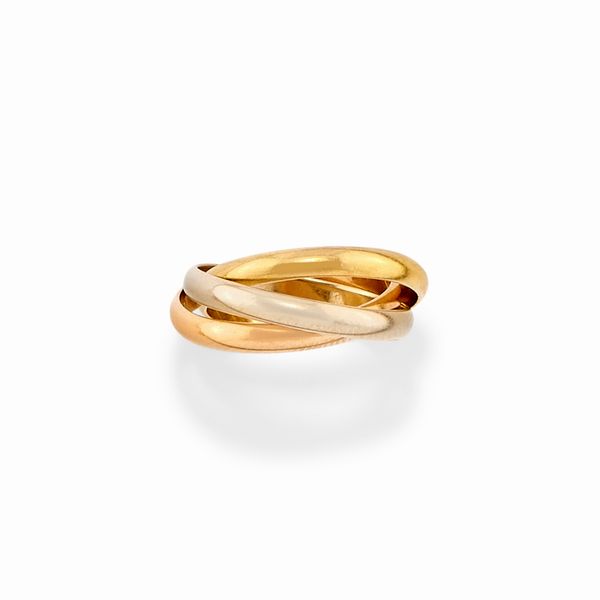 CARTIER : Anello nei tre ori 18k  - Asta Gioielli - Associazione Nazionale - Case d'Asta italiane