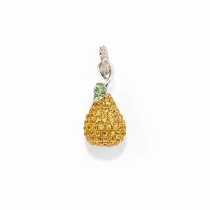 Pippo Perez - Pendente in oro bicolore 18k, zaffiri gialli, tsavoriti e diamanti