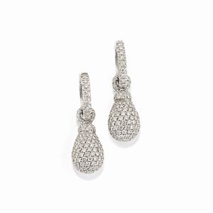 CHANTECLER - Orecchini in oro bianco 18k e diamanti