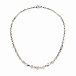 Collana in platino e diamanti  - Asta Gioielli - Associazione Nazionale - Case d'Asta italiane
