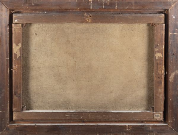 Pittore bambocciante, secolo XVII : Cavalieri in sosta presso una taverna  - Asta Dipinti e disegni antichi - Associazione Nazionale - Case d'Asta italiane