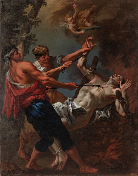 Scuola veneta, secolo XVIII : Martirio di San Lorenzo  - Asta Dipinti e disegni antichi - Associazione Nazionale - Case d'Asta italiane