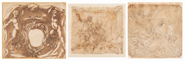 Lotto composto da tre disegni  - Asta Dipinti e disegni antichi - Associazione Nazionale - Case d'Asta italiane