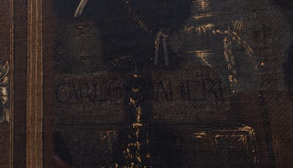 Carlo Manieri (attivo a Roma 1662 - 1700) : Natura morta con orologio, tappeti, libri e suppellettili su un tavolo  - Asta Dipinti e disegni antichi - Associazione Nazionale - Case d'Asta italiane