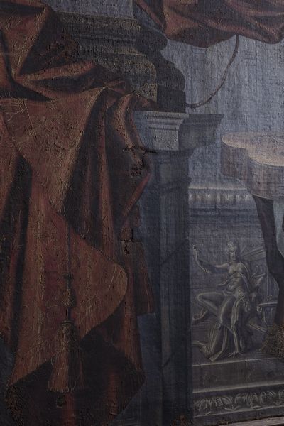 Carlo Manieri (attivo a Roma 1662 - 1700) : Natura morta con chitarra, violino e suppellettili su un piano di marmo  - Asta Dipinti e disegni antichi - Associazione Nazionale - Case d'Asta italiane