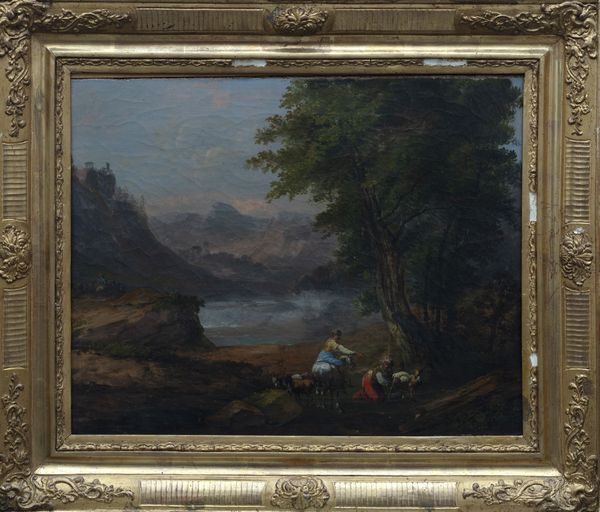 Scuola italiana, secolo XVIII : Paesaggio con pastorelle  - Asta Dipinti e disegni antichi - Associazione Nazionale - Case d'Asta italiane
