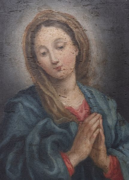 Scuola romana, secolo XVII : Madonna orante  - Asta Dipinti e disegni antichi - Associazione Nazionale - Case d'Asta italiane