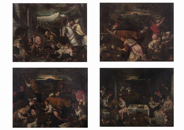 Bottega dei Bassano : Le quattro stagioni  - Asta Dipinti e disegni antichi - Associazione Nazionale - Case d'Asta italiane