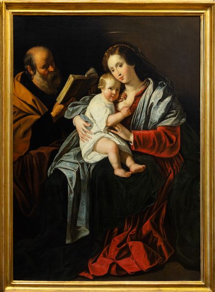 Atelier di Bartolomeo Cavarozzi  (Viterbo 1587 – Roma 1625) : Sacra Famiglia  - Asta Dipinti e disegni antichi - Associazione Nazionale - Case d'Asta italiane