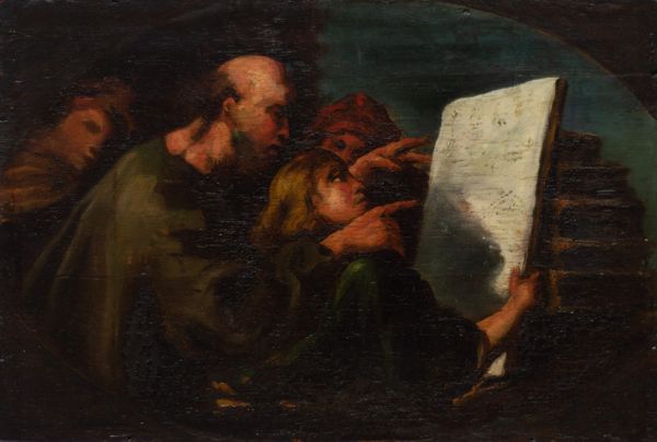 Seguace di Pietro della Vecchia : Lezione di matematica  - Asta Dipinti e disegni antichi - Associazione Nazionale - Case d'Asta italiane