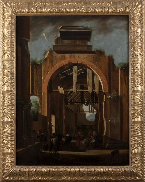 Niccolò Codazzi : Capriccio architettonico con Adorazione dei Magi  - Asta Dipinti e disegni antichi - Associazione Nazionale - Case d'Asta italiane