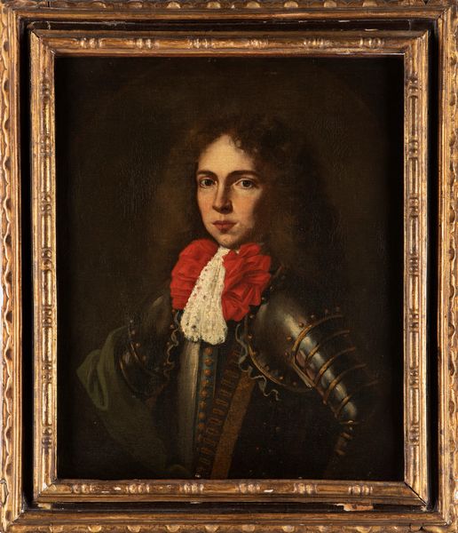 Scuola lombarda, fine del secolo XVII - inizi del secolo XVIII : Ritratto di giovane uomo in armatura  - Asta Dipinti e disegni antichi - Associazione Nazionale - Case d'Asta italiane