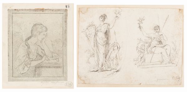 Lotto composto da due disegni, fine secolo XVIII - inizio secolo XIX  - Asta Dipinti e disegni antichi - Associazione Nazionale - Case d'Asta italiane