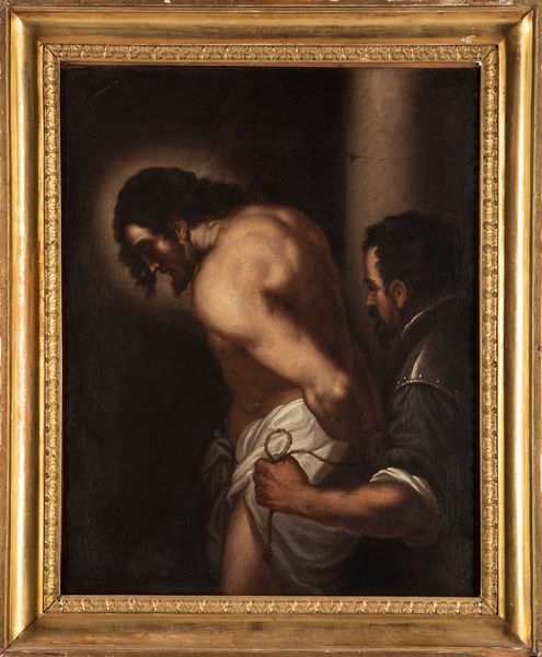Scuola veneta, inizi secolo XVII : Cristo alla colonna  - Asta Dipinti e disegni antichi - Associazione Nazionale - Case d'Asta italiane