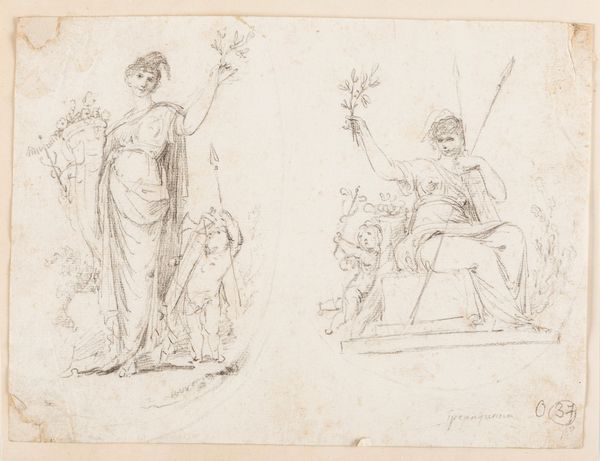 Lotto composto da due disegni, fine secolo XVIII - inizio secolo XIX  - Asta Dipinti e disegni antichi - Associazione Nazionale - Case d'Asta italiane