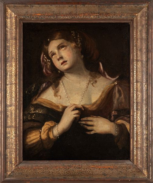 Scuola dell'Italia settentrionale, secolo XVII : Maddalena penitente  - Asta Dipinti e disegni antichi - Associazione Nazionale - Case d'Asta italiane
